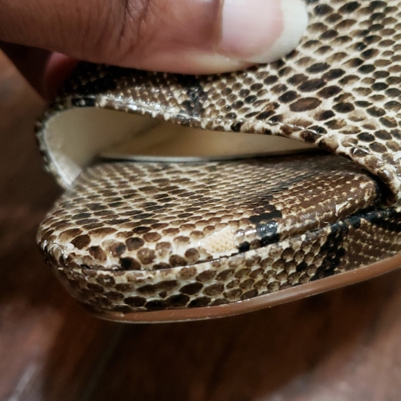 Limelight Zipper Ankle Snake Print High Heels - Picture 4 of 8